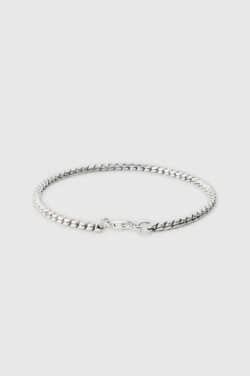 2 Pack Chain Bracelets In Silver