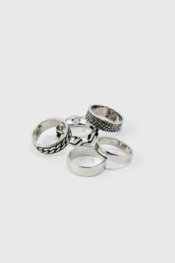 5 Pack Chain Detail Rings