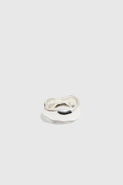 3 Pack Chunky Rings In Silver