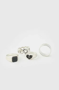 4 pack Cross Ring Set