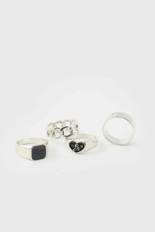 4 pack Cross Ring Set