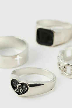 4 pack Cross Ring Set