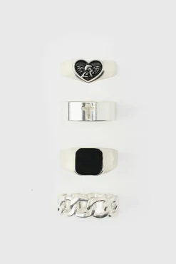 4 pack Cross Ring Set