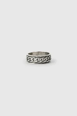 3 Pack Embossed Rings In Silver