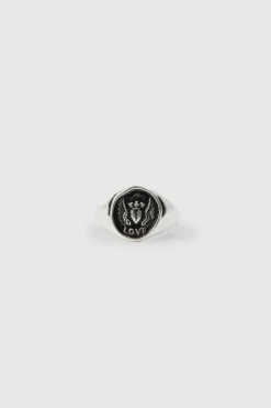 3 Pack Embossed Rings In Silver