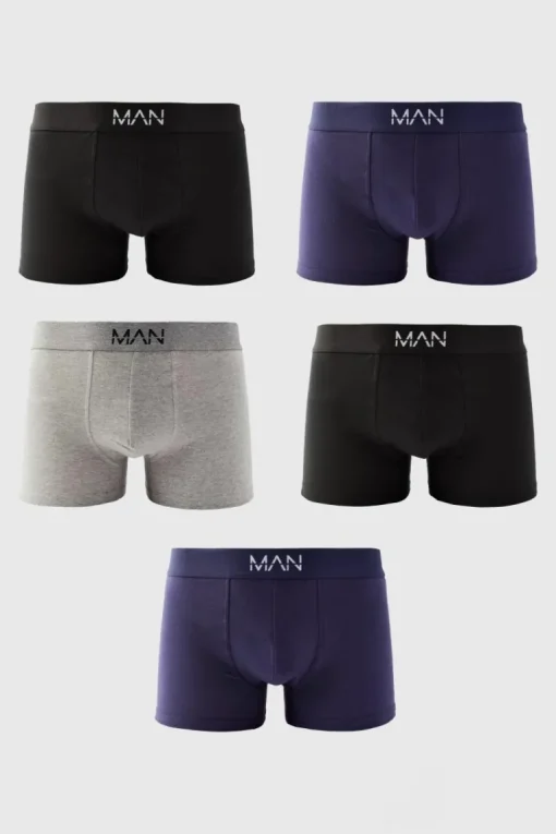 5 Pack Mixed Colour Man Trunks