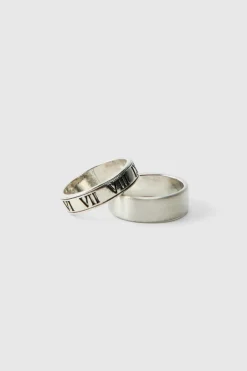 2 Pack Roman Lettering Rings