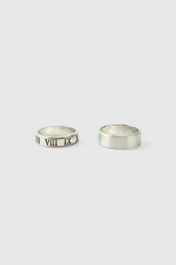 2 Pack Roman Lettering Rings