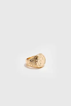 2 Pack Signet Rings In Gold