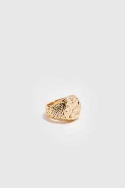 2 Pack Signet Rings In Gold