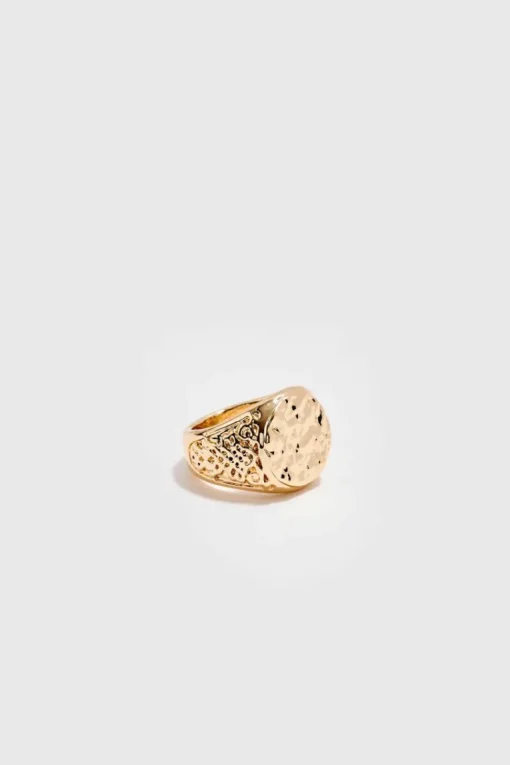 2 Pack Signet Rings In Gold