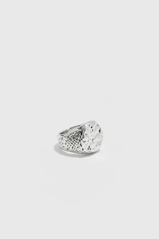 2 Pack Signet Rings In Silver