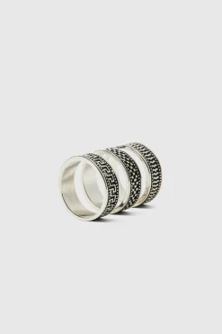 3 Pack Silver Ring Set