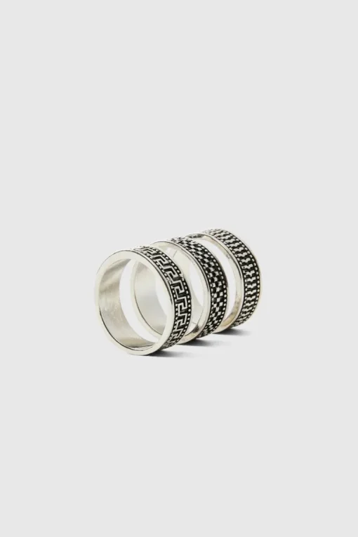 3 Pack Silver Ring Set