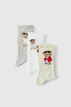 3 Pack Teddy Bear Sports Socks