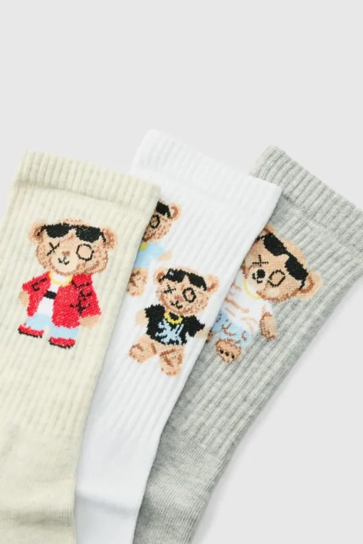 3 Pack Teddy Bear Sports Socks
