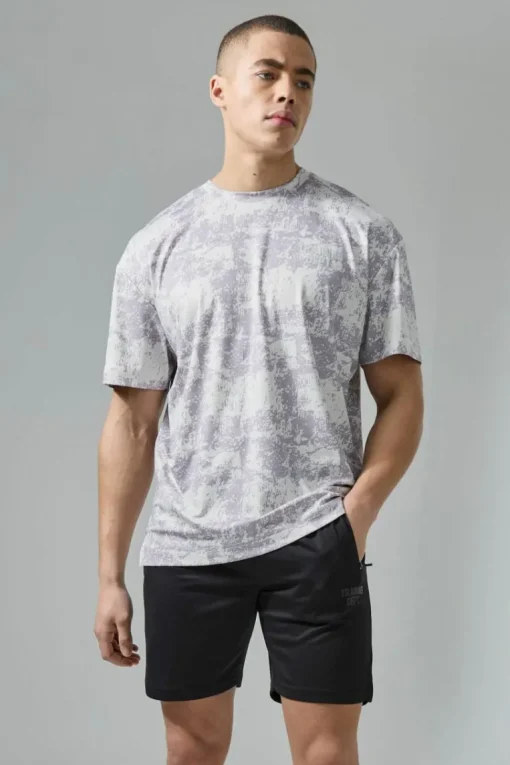 Active Training Dept Camo Oversized T-shirt Short Set
