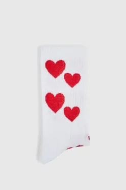 All Over Heart Sports Socks