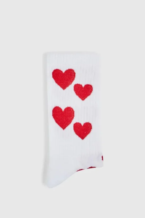 All Over Heart Sports Socks