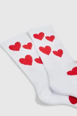 All Over Heart Sports Socks
