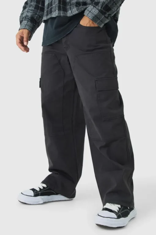 Baggy Twill Overdye Carpenter Cargo Trousers