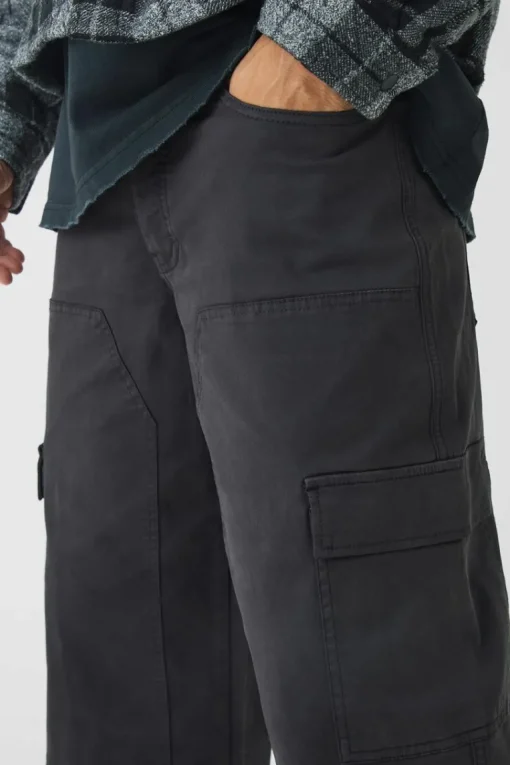 Baggy Twill Overdye Carpenter Cargo Trousers