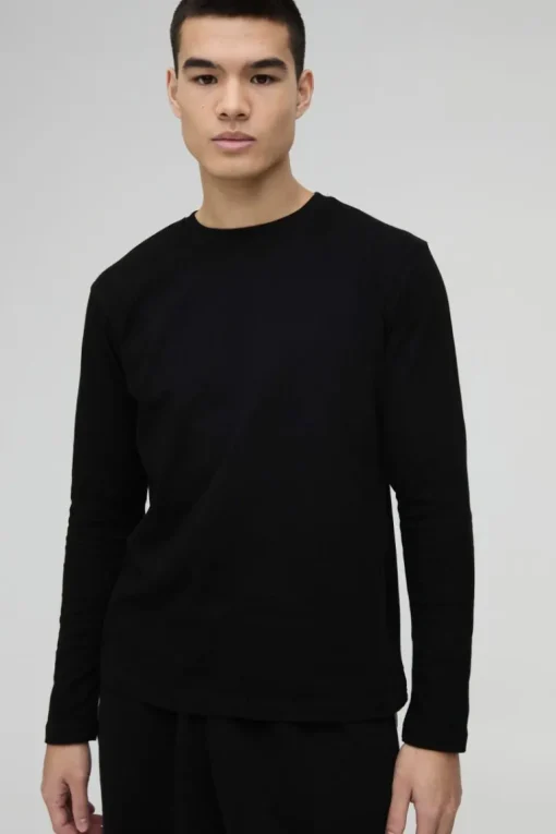 Basic Long Sleeve Crew Neck T Shirt