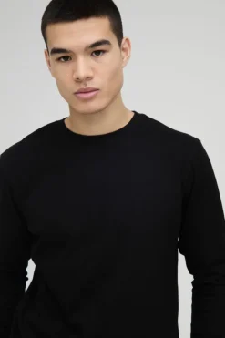 Basic Long Sleeve Crew Neck T Shirt