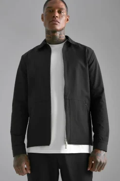 Black Nylon Technical Jacket and Trouser Set