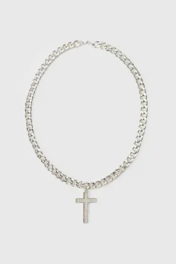 Black Silver Chain Necklace