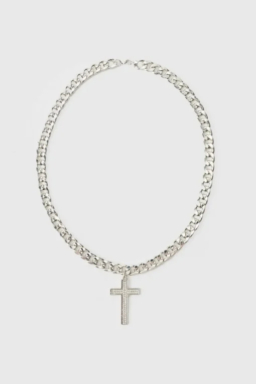 Black Silver Chain Necklace