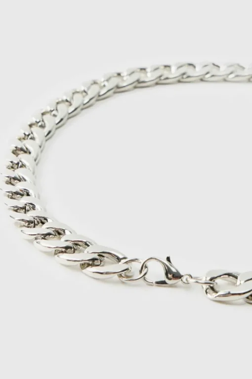Black Silver Chain Necklace