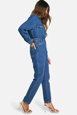 Boohoo Basics High Waisted Slim Fit Jeans