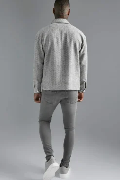 Boxy Boucle Heavyweight Overshirt