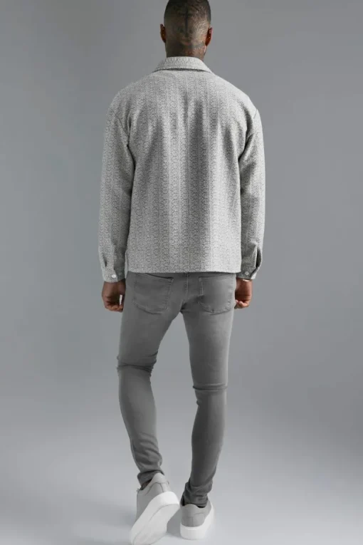 Boxy Boucle Heavyweight Overshirt