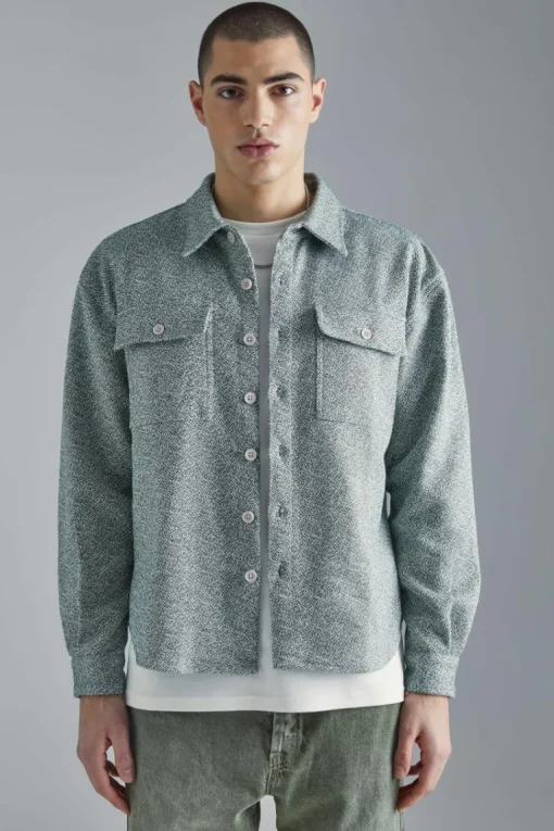 Boxy Boucle Heavyweight Overshirt