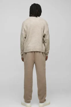 Boxy Boucle Knit Extended Neck Jumper