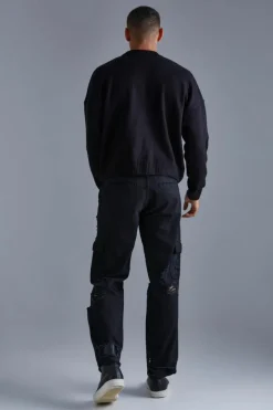 Boxy Brushed Extended Neck Knitted Jumper