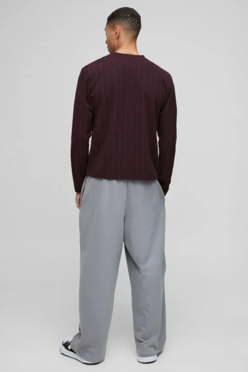 Boxy Cable Long Sleeve Sweatshirt