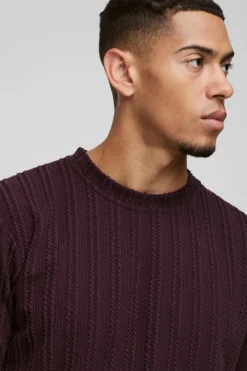Boxy Cable Long Sleeve Sweatshirt