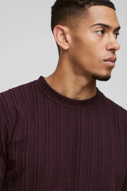 Boxy Cable Long Sleeve Sweatshirt