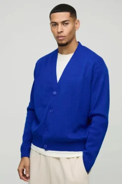 Boxy Cross Graphic Knitted Cardigan