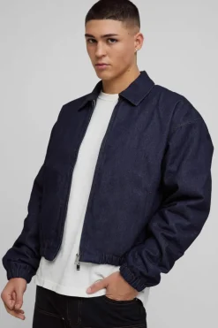Boxy Denim Padded Jacket