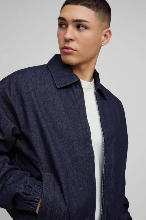 Boxy Denim Padded Jacket