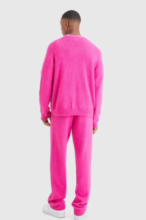 Boxy Fluffy Knitted Cardigan