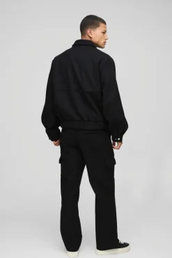 Boxy Melton Harrington Jacket