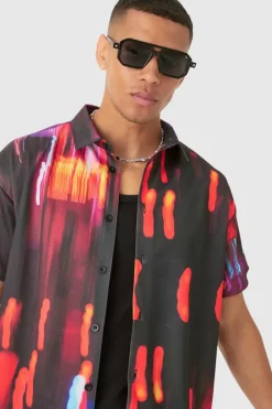 Boxy Mesh Glitch Shirt & Short
