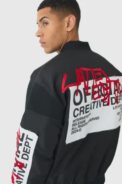 Boxy Official Graffiti High Shine Bomber Jacket