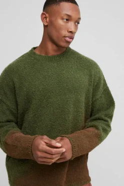 Boxy Ombre Boucle Knitted Jumper