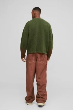 Boxy Ombre Boucle Knitted Jumper